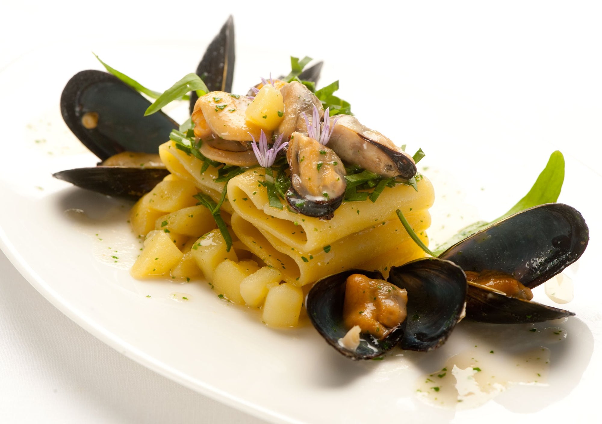 Paccheri cozze e patate