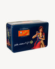 Blue Pin-up tin box (classic shapes)