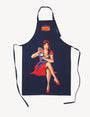 Pin-up blue Apron